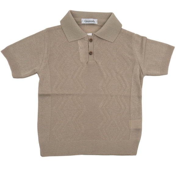 Polo in filo neonato con bottoni