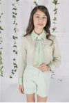 Camicia Cropped Trasparente con Cravatta Gioiello