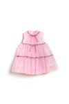 Abito smanicato in tulle