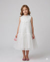 Abito smanicato in tulle