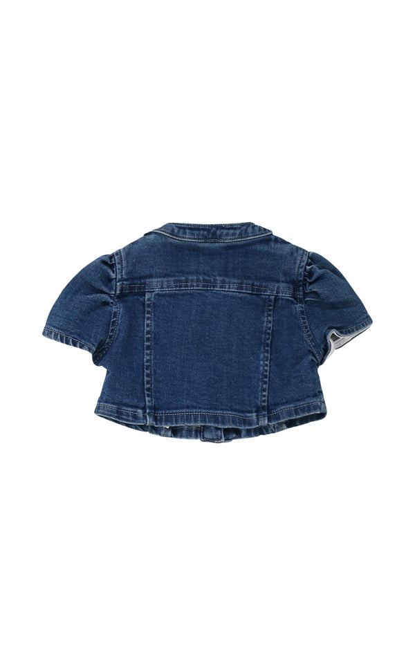 Giacchino in denim con applicazioni