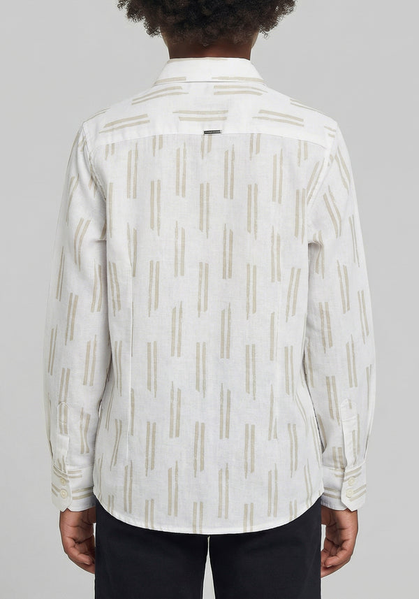 Camicia manica lunga misto lino