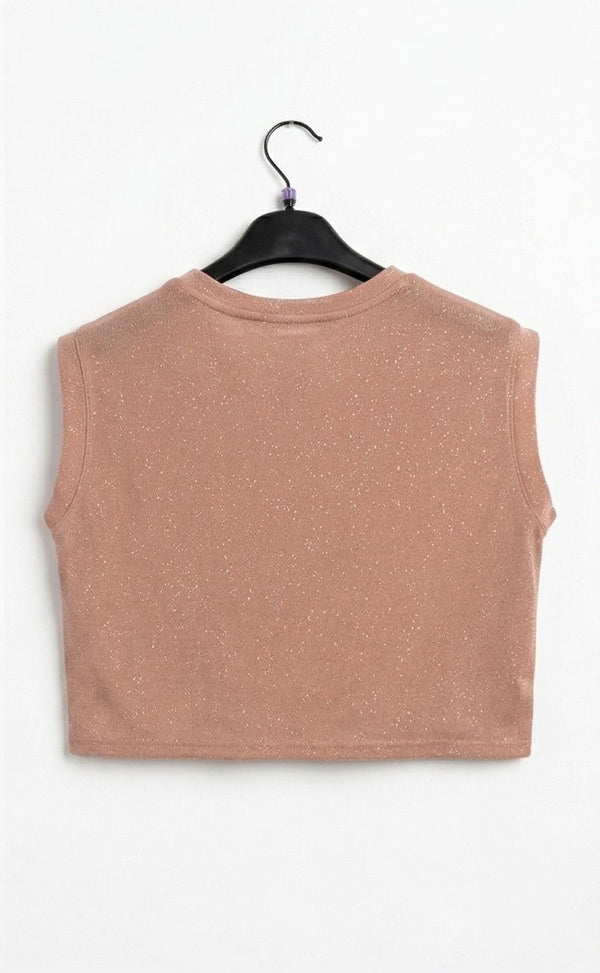 Top in tessuto lurex