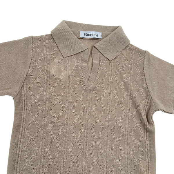 Newborn yarn polo shirt