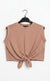 Top in tessuto lurex