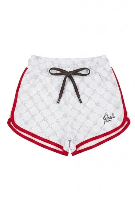 Shorts con firma e logo G