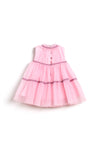 Abito smanicato in tulle