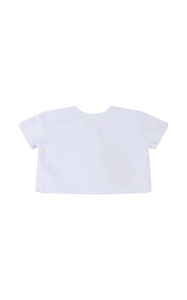 T-shirt unique con strass colorati