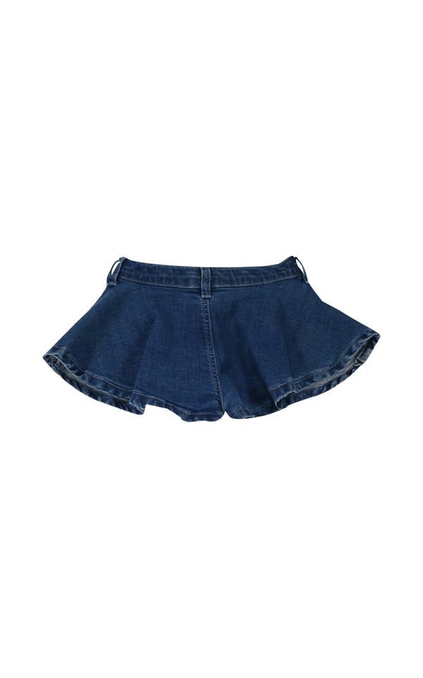 Shorts in denim con applicazioni