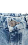 Shorts con risvolto in denim
