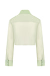 Camicia Cropped Trasparente con Cravatta Gioiello