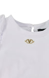 T-shirt con rouches