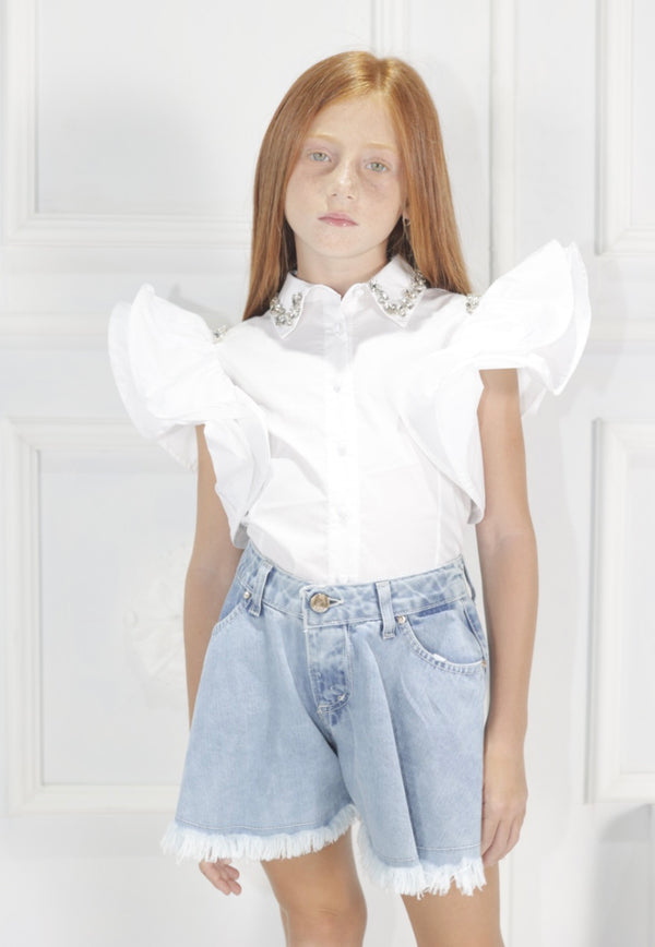 Camicia con volant