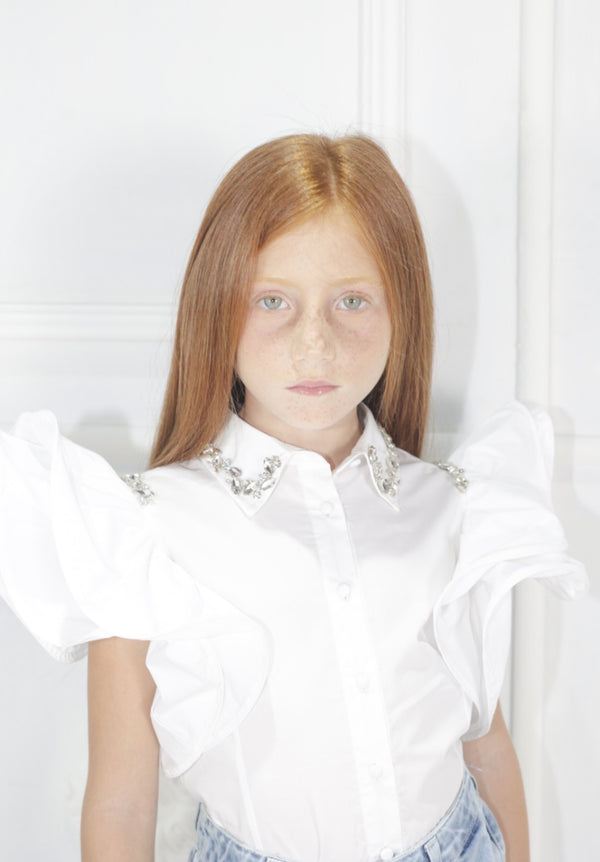 Camicia con volant