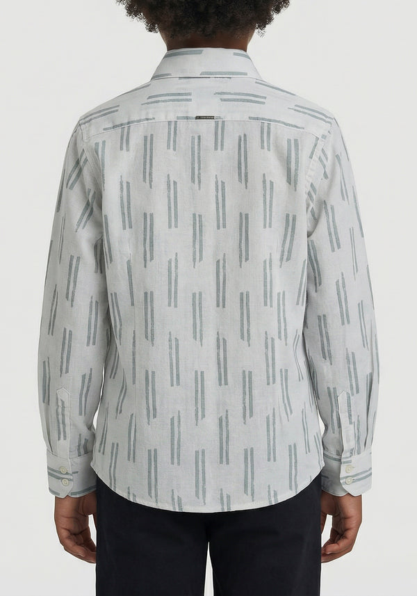 Camicia manica lunga misto lino