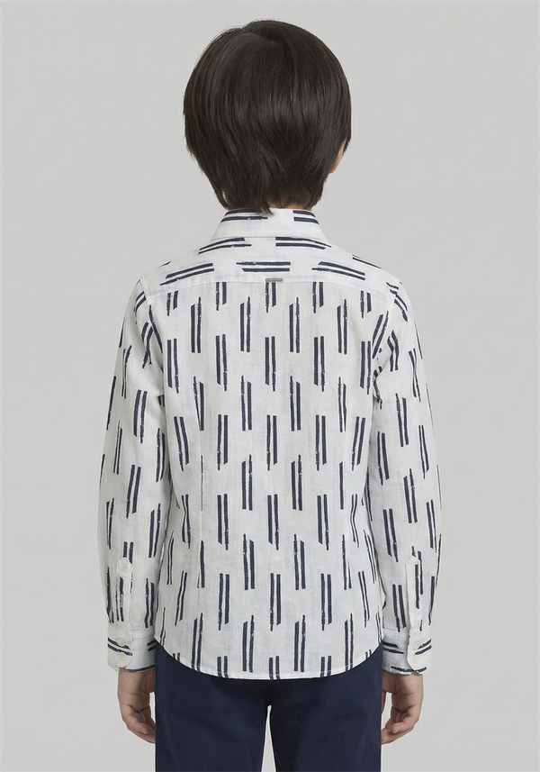 Camicia manica lunga misto lino