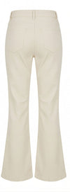 Pantalone in bull denim con spacco frontale