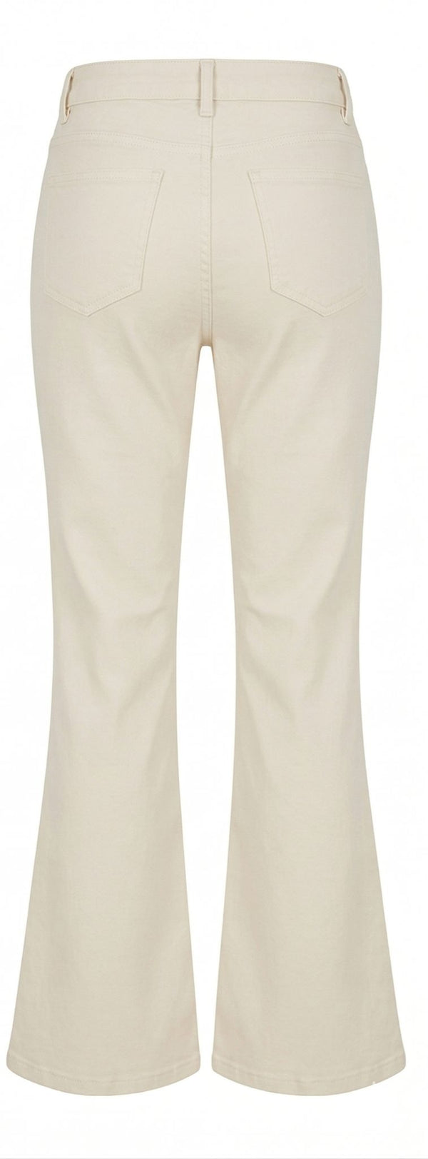 Pantalone in bull denim con spacco frontale