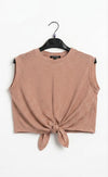 Top in tessuto lurex